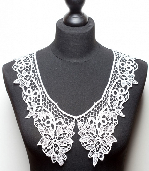 Guipure Lace Collar White 1571 - Click Image to Close